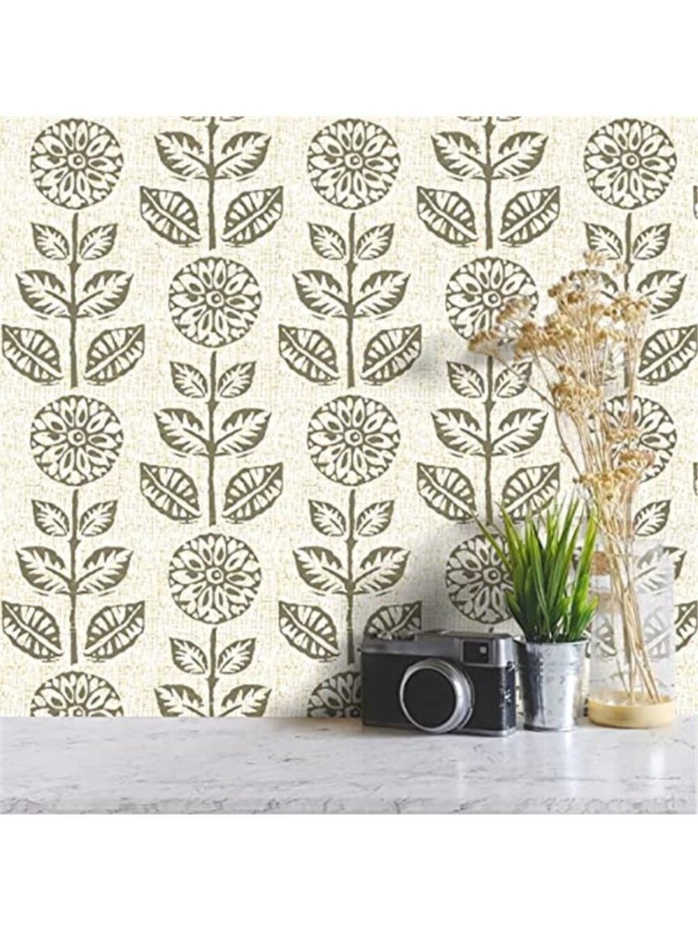 Floral Peel Stick Wallpaper Removable Waterproof Vintage Contact Paper